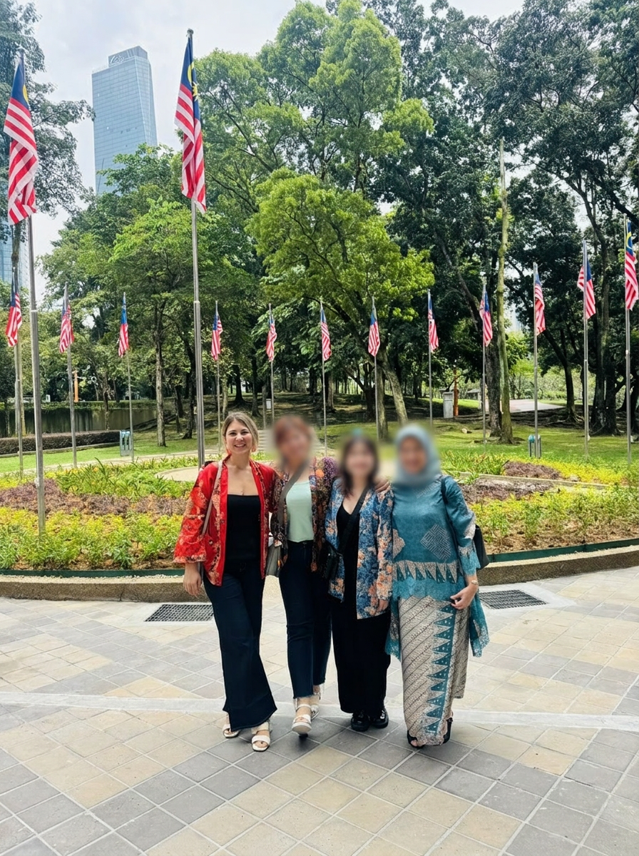 Teresa Cunha with partners in Kuala Lumpur
